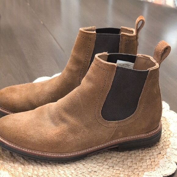 UGG Men's Baldvin Tan Suede Chelsea Boots Size 9.5 - Picture 5 of 11